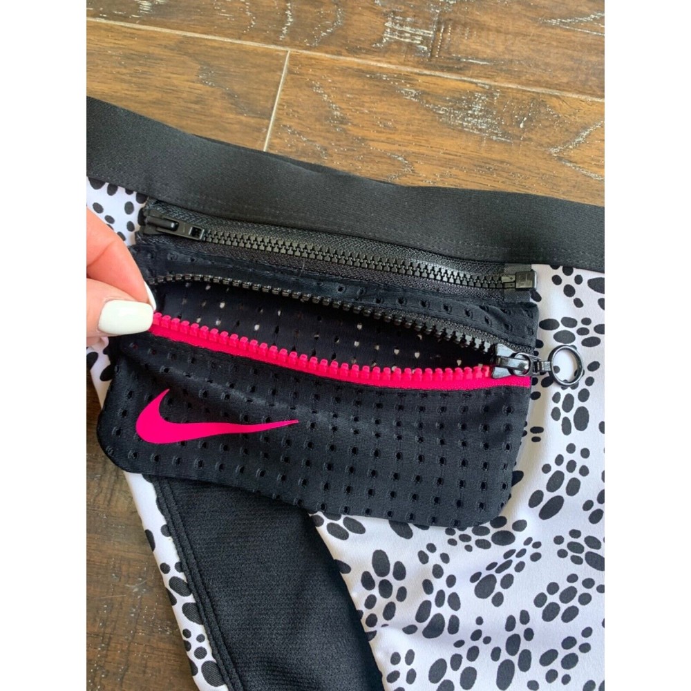 NIKE Party Dots High Waisted Bikini Bottom Swim Women’s M & XL White Black NWT - Picture 5 of 8